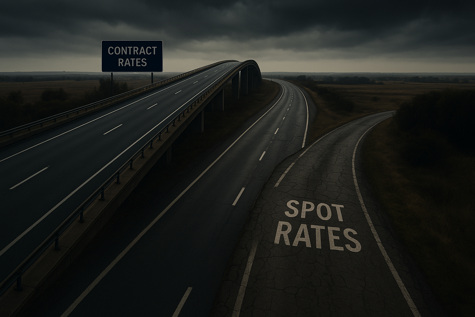 Save 12-16 cpm: Contract vs Spot Truckload Rates Split